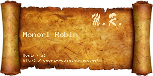 Monori Robin névjegykártya